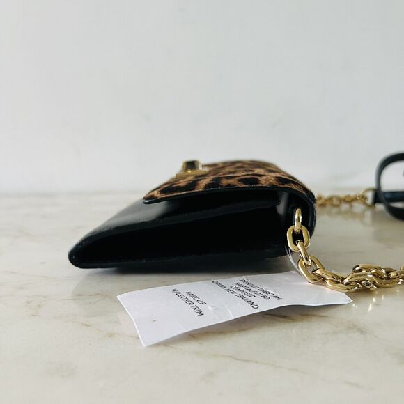 MICHAEL KORS Natalie Cheetah Natural HairCalf XL Wallet On A Chain Crossbody Bag - Picture 7 of 12